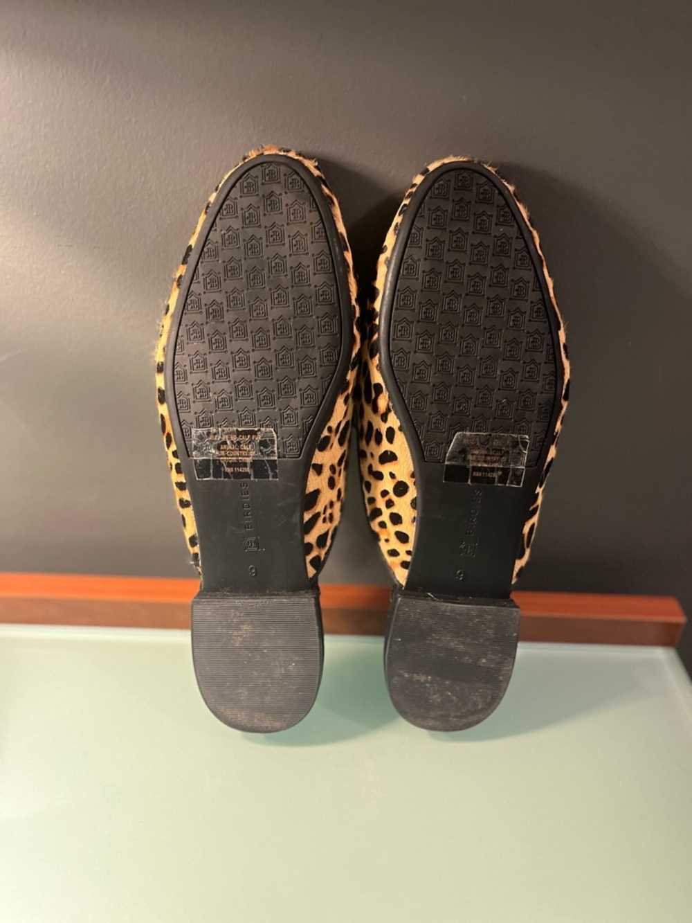 Birdies The Phoebe calf hair Leopard-Print Slip-On Mules - Picture 2 of 4
